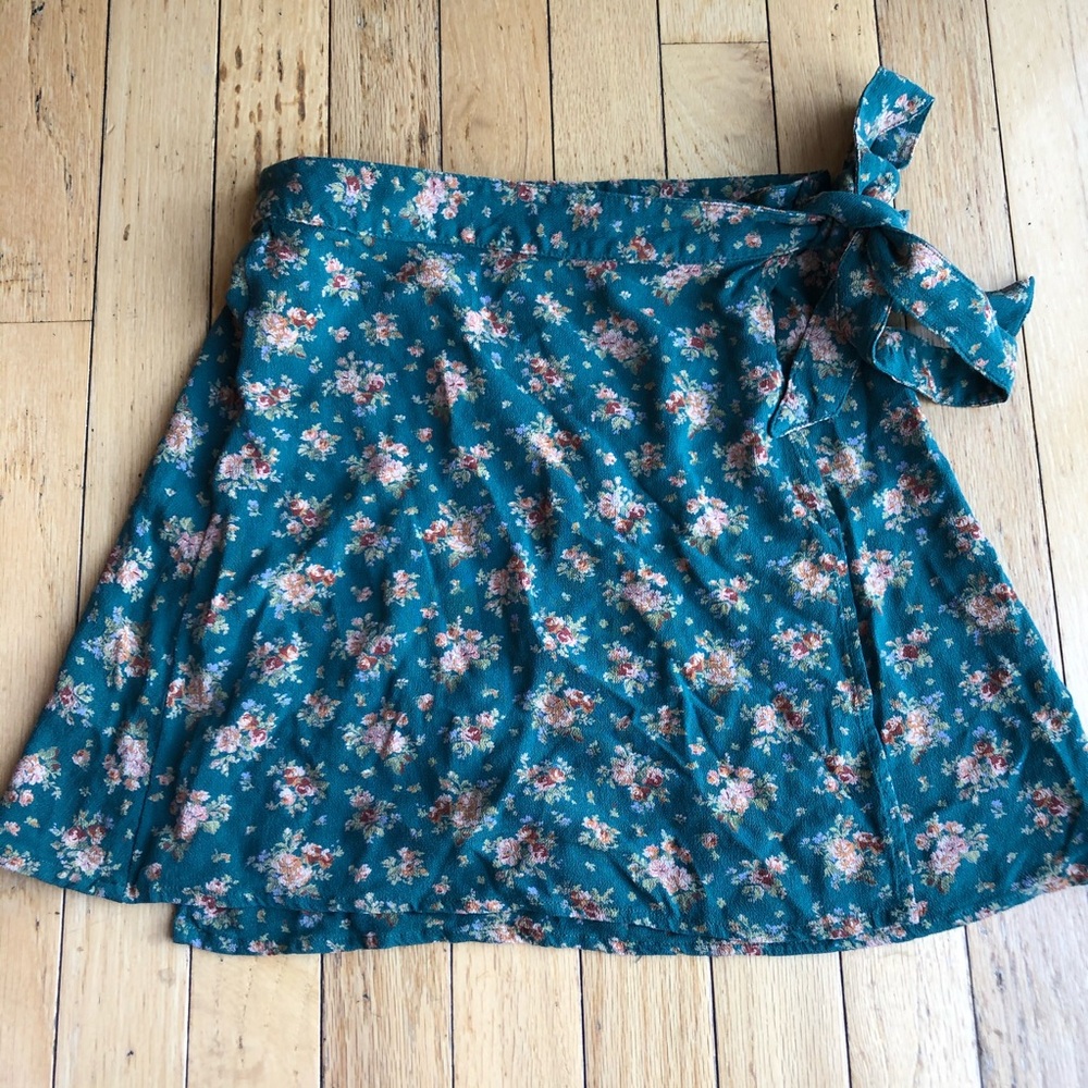 ae wrap tie skirt